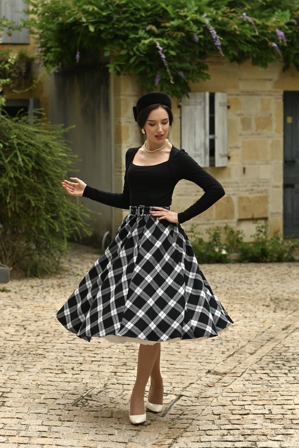 Lacey Tartan Swing Skirt